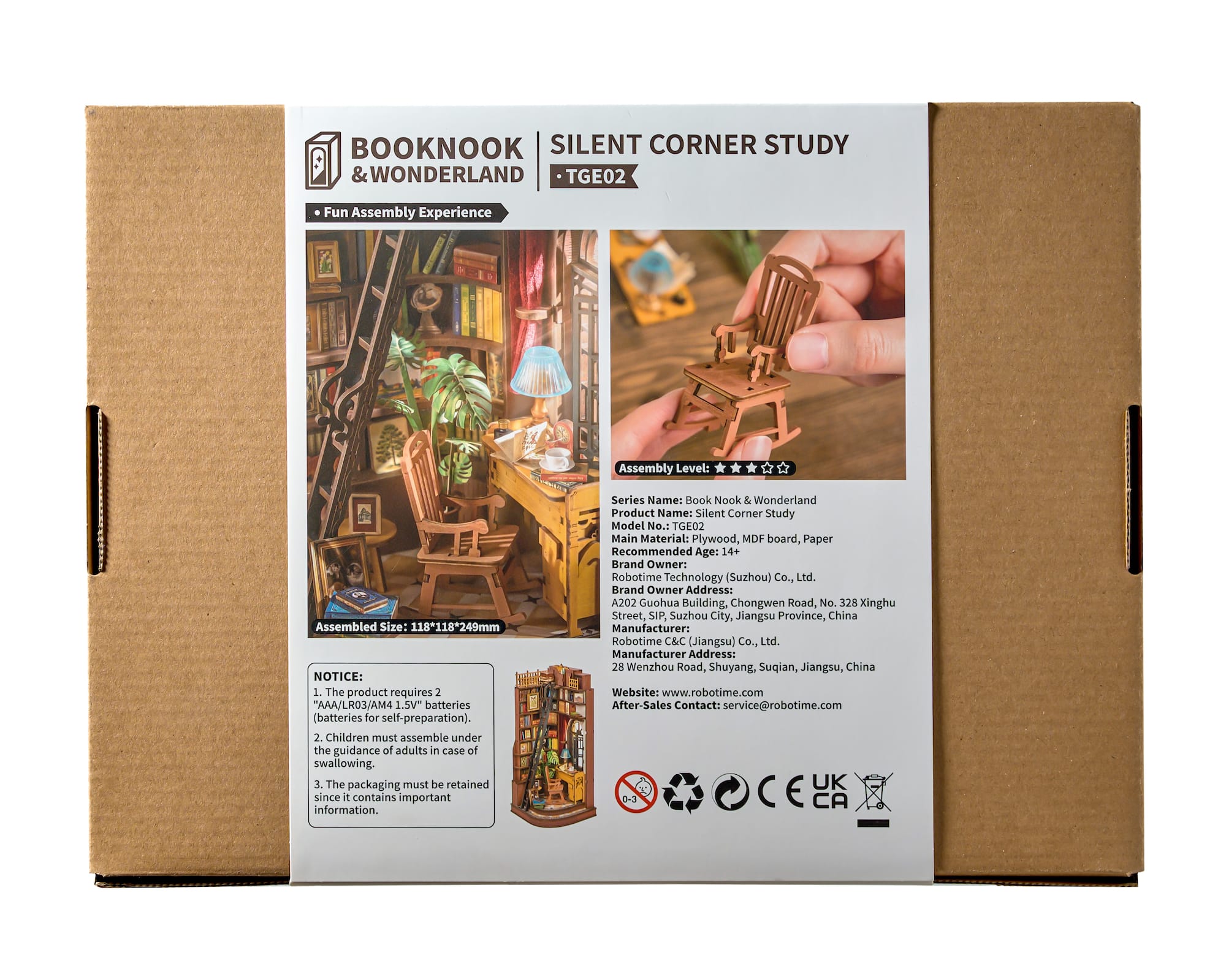 Rolife® Silent Corner Study DIY Book Nook Shelf Insert Kit